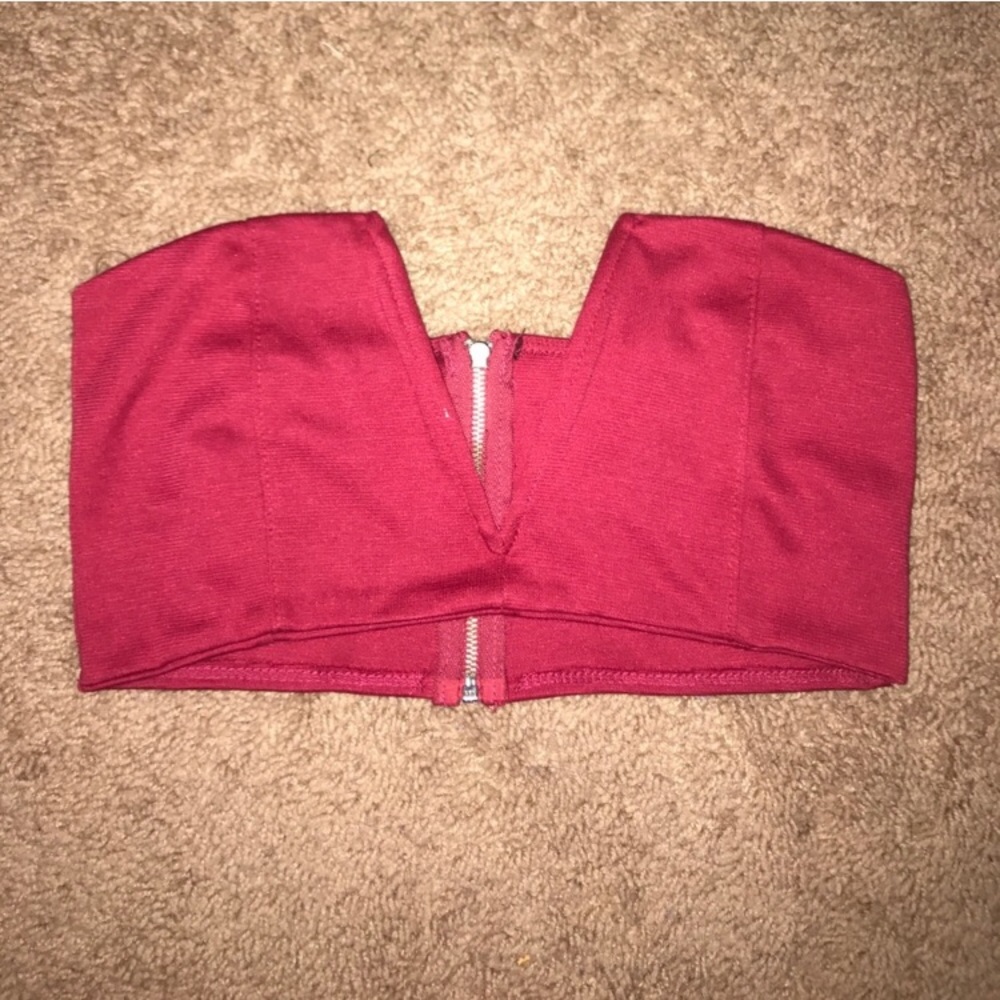 Deep V Wired Tubed Bralette